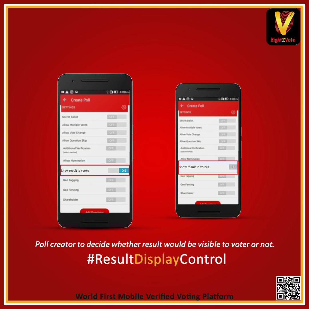 Features list Result Visibility